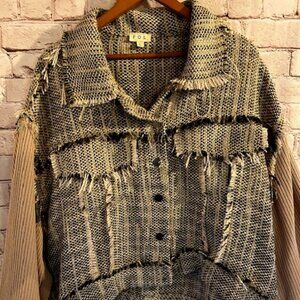 POL Black and Cream Utility Jacket